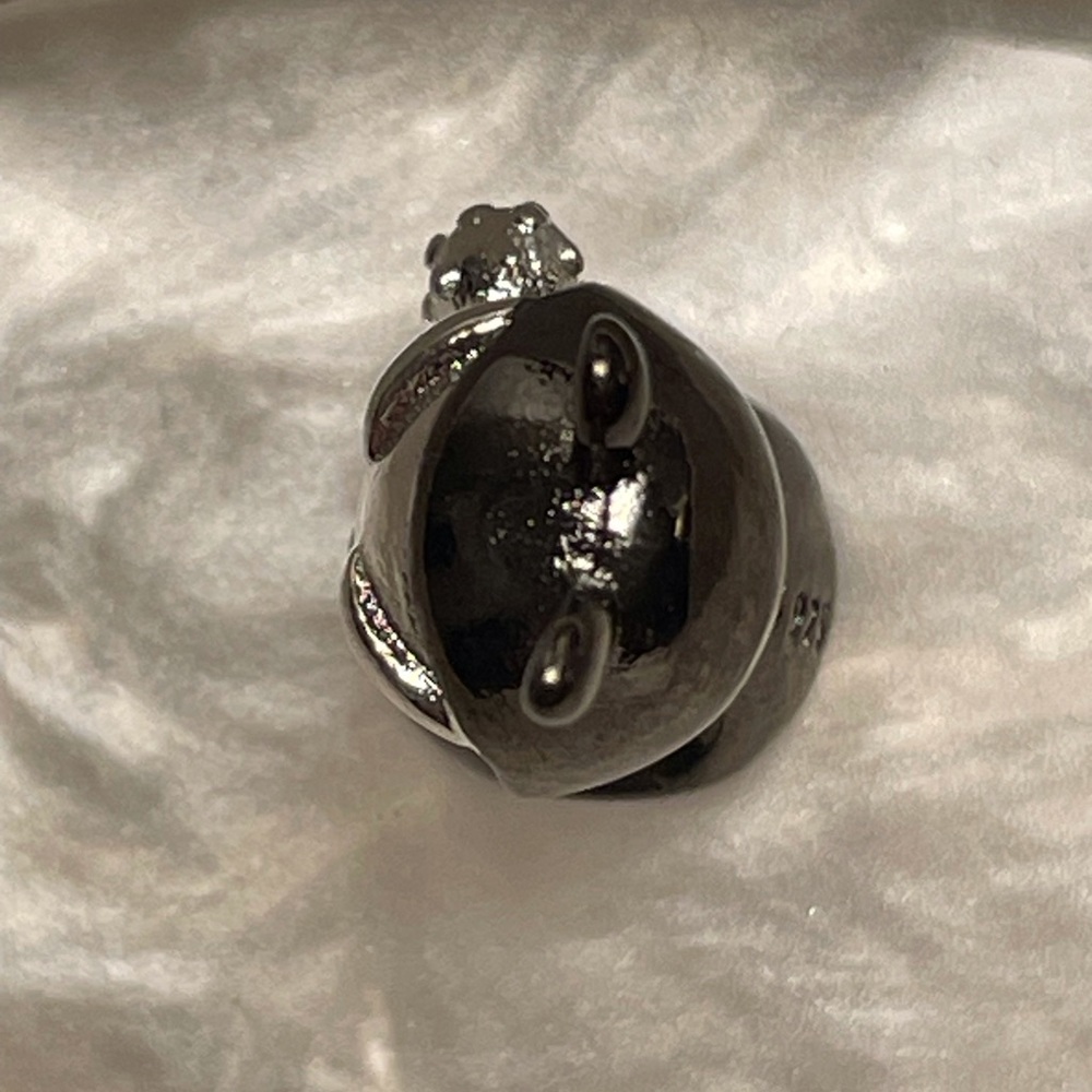 Grim Reaper Bunny Bracelet Charm Sterling Silver Two Tone - Picture 8 of 11